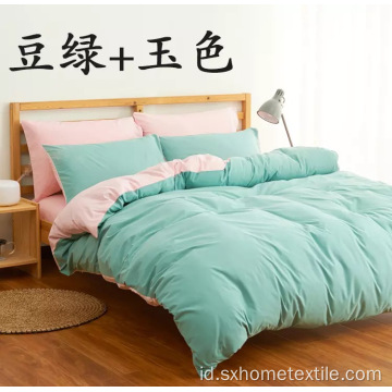 Set Sprei Tempat Tidur Rumah Microfiber Brushed Solid